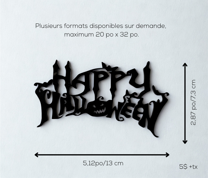 Décorations d'Halloween en acrylique (Plexiglass)